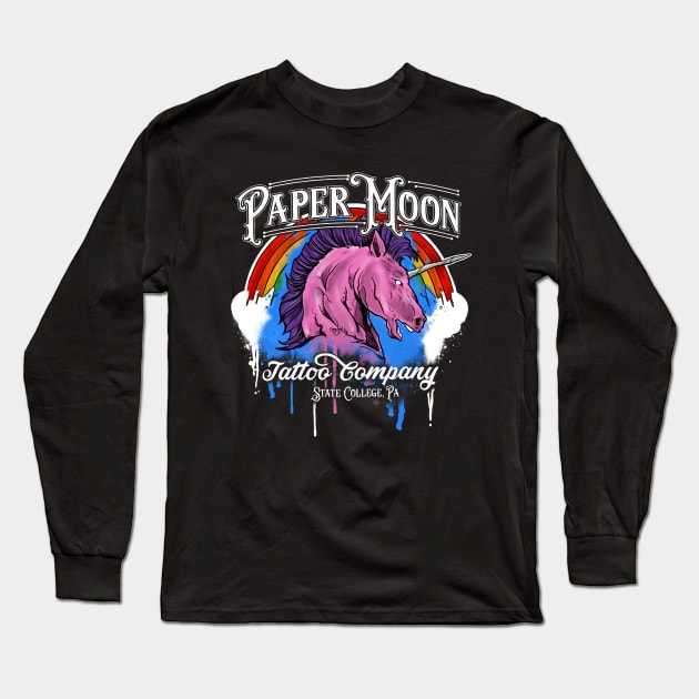 Paper Moon Tattoo Co. - U-Knee Long Sleeve T-Shirt by PaperMoonTattooCo